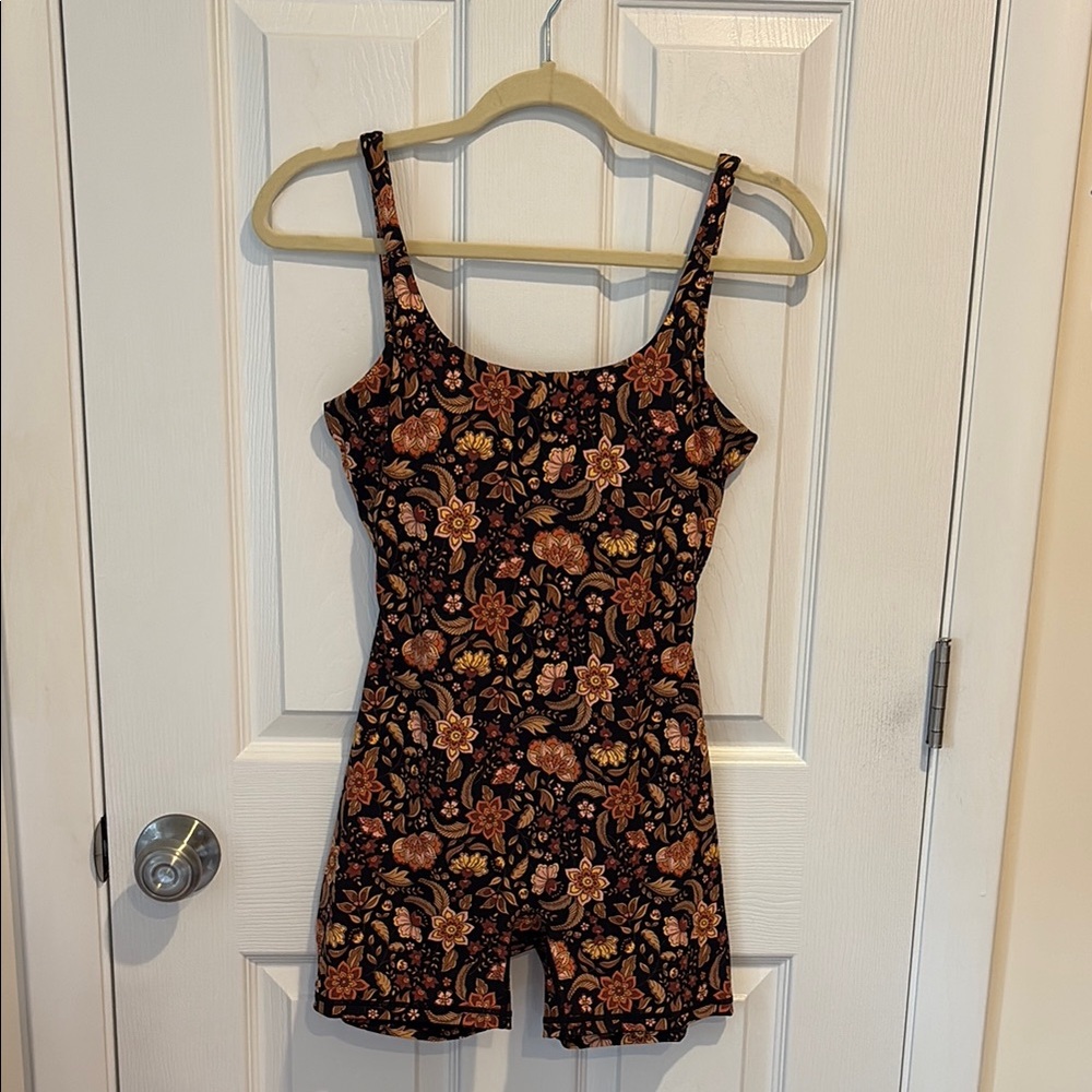 Floral Black and Brown Jumpsuit- NWOT.